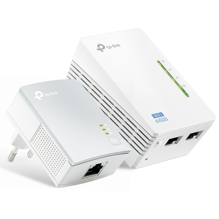 Rnw365 TP-Link TL-WPA4220 KIT Starter Kit Powerline AV600 + Wi-Fi N 300Mbps con 2 porte Fast Ethernet