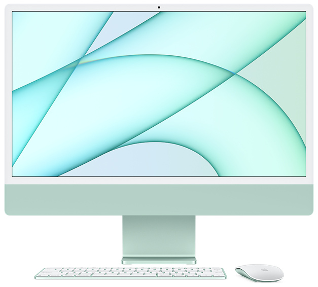 24-inch iMac with Retina 4.5K display M1 chip with 8-core CPU and 7-core GPU, 256GB - Green