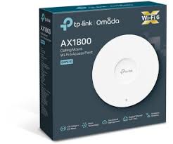 Omada Wireless N Access Point AX1800 Ceiling Mount DualBand EAP610 Wi-fi 6-1P Giga RJ45 802.3at POE 12V DC MU-MIMO