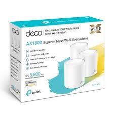 Wireless ROUTER AX1800 Home Mesh Wi-Fi 6 Deco X20(3-pack)-74 Mbps 2.4 GHz + 1201 Mbps GHz