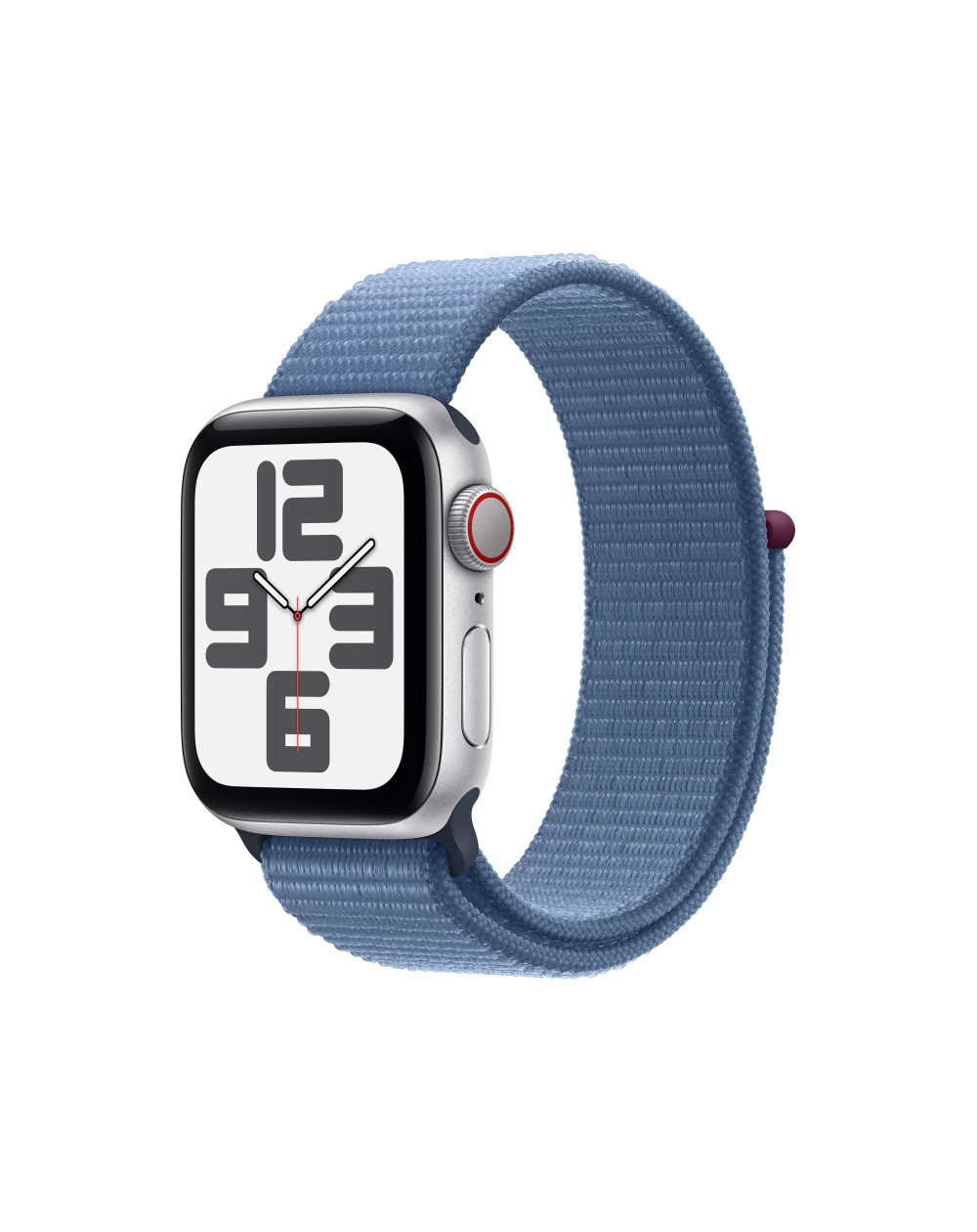 Watch SE GPS + Cellular 40mm Silver Aluminium Case with Winter Blue Sport Loop