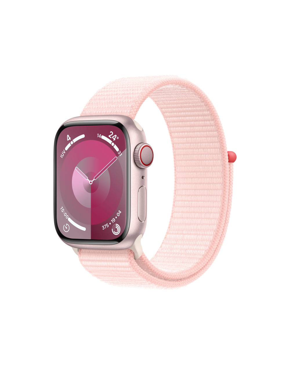 Watch SeriesÂ 9 GPS + Cellular 41mm Pink Aluminium Case with Light Pink Sport Loop