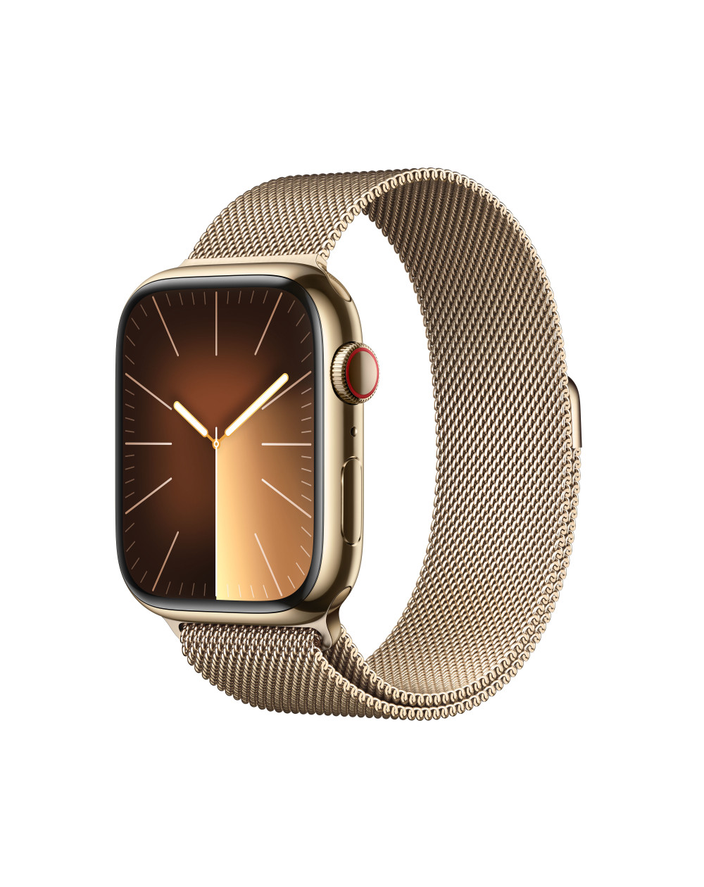 Watch SeriesÂ 9 GPS + Cellular 45mm Gold Stainless Steel Case with Gold Milanese Loop