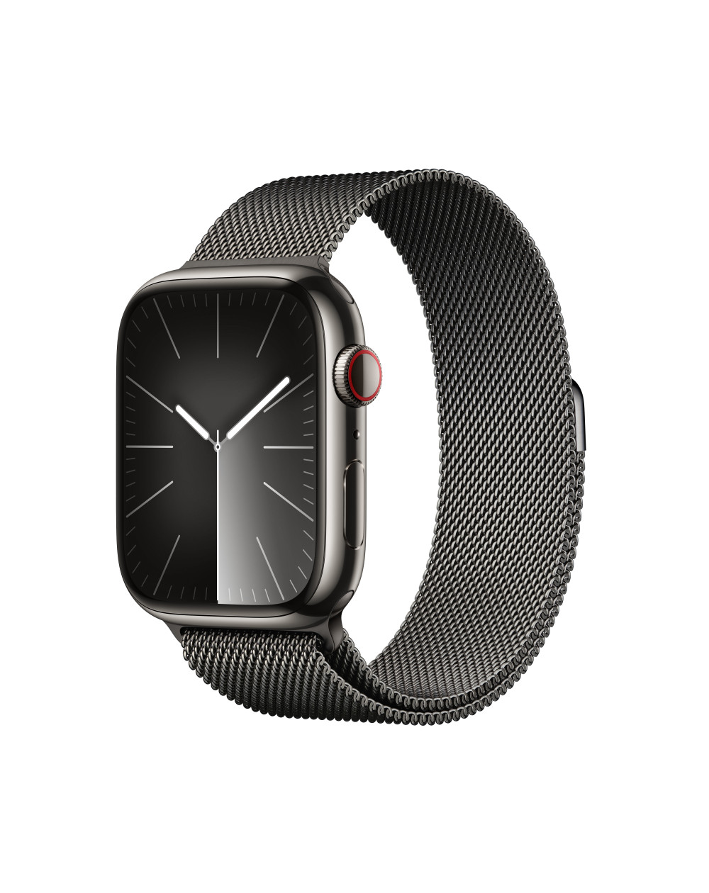 Watch SeriesÂ 9 GPS + Cellular 45mm Graphite Stainless Steel Case with Graphite Milanese Loop