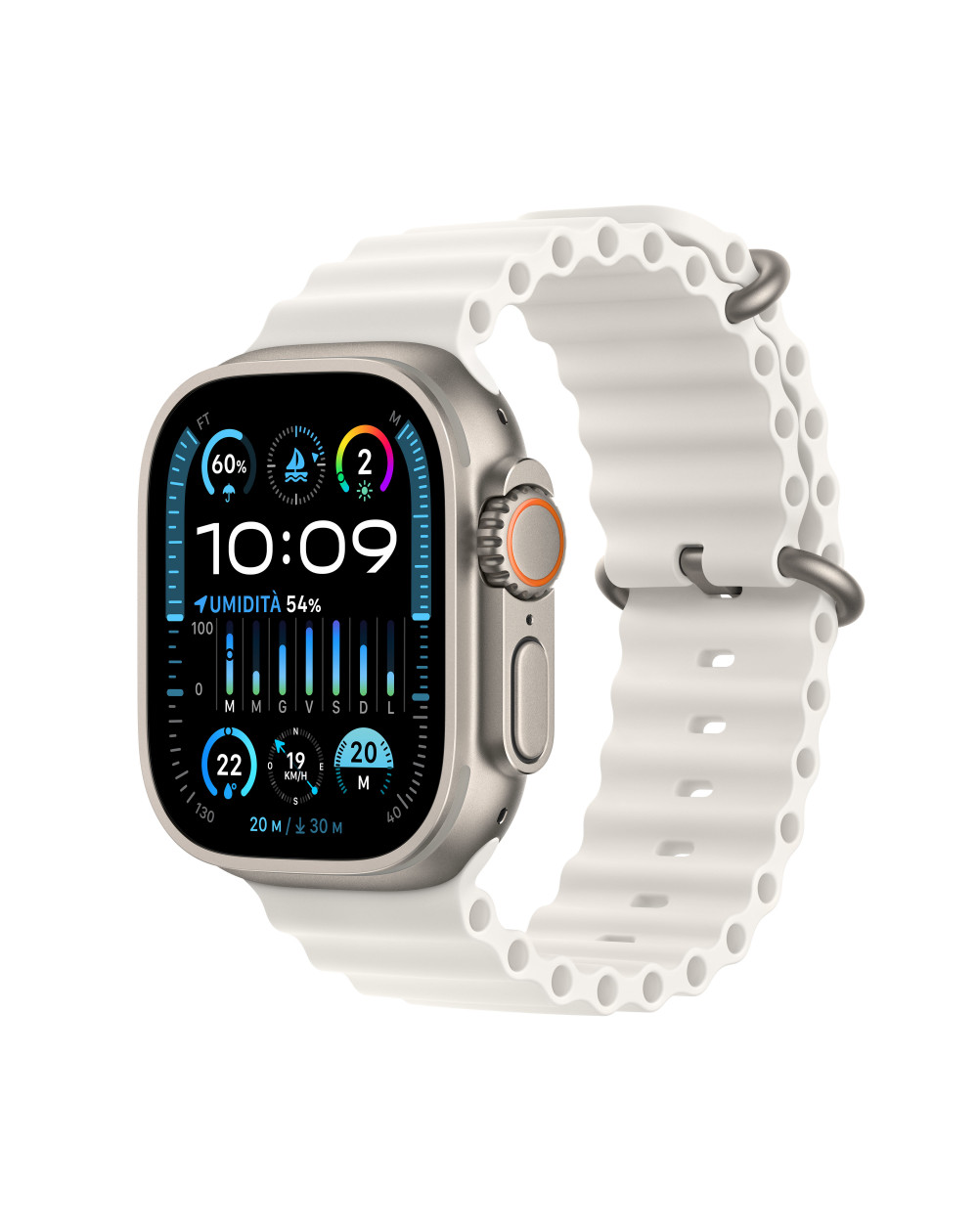 Watch Ultra 2 GPS + Cellular, 49mm Titanium Case with White Ocean Band