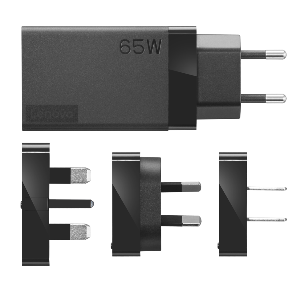 Lenovo 65W USB-C AC Travel Adapter (includes different plug) [Alimentatori da viaggio]