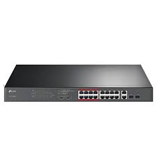 SWITCH 16P 10/100M PoE+  TP-LINK TL-SL1218MP di cui 2P RJ45 Gigabit 2slot SFP COMBO