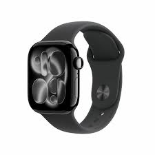 Apple Watch Series 11Â GPSÂ 42mmÂ Jet Black Aluminium Case with Black Sport Band - S/M