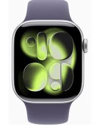 Apple Watch Series 11Â GPSÂ 42mmÂ Silver Aluminium Case with Purple Fog Sport Band - M/L