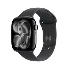Apple Watch Series 11Â GPSÂ 46mmÂ Jet Black Aluminium Case with Black Sport Band - M/L