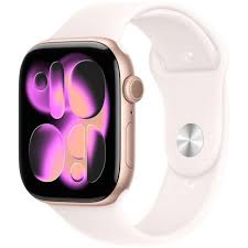 Apple Watch Series 11Â GPSÂ 46mmÂ Rose Gold Aluminium Case with Light Blush Sport Band - S/M