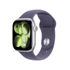 Apple Watch Series 11Â GPS + Cellular 42mm Silver Aluminium Case with Purple Fog Sport Band - M/L