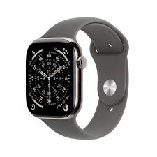 Apple Watch Series 11Â GPS + Cellular 42mmÂ Natural Titanium Case with Stone Grey Sport Band - S/M