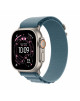Apple Watch Ultra 3 GPS + Cellular 49mm Natural Titanium Case with Light Blue Alpine Loop - Medium