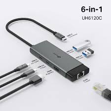 TP-LINK HUB USB Type-C  6P 1 conn.USB-C 1P HDMI 4K 60Hz 1P USB-C PD 100W 1P RJ45 1000Mbps 2P USB-A 3.0 1P USB-C 3.0