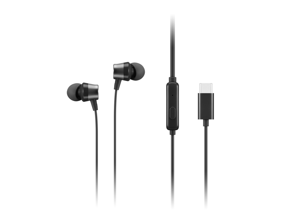 Lenovo USB-C Wired In-Ear Headphones (with inline control) [Cuffie]