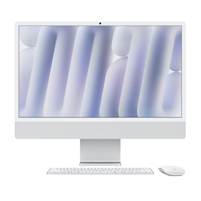 24-inch iMac with Retina 4.5K display, Nano-texture glass, Apple M4 chip with 10-core CPU and 10-core GPU, 256GB SSD, 16GB - Silver