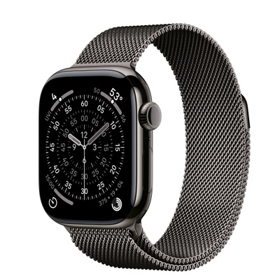Apple Watch Series 11Â GPS + Cellular 42mmÂ Slate Titanium Case with Slate Milanese Loop