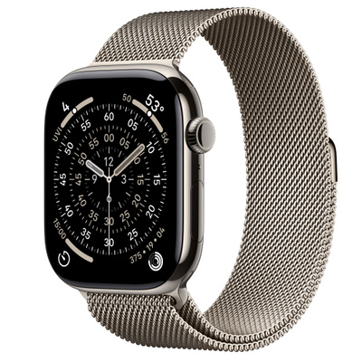 Apple Watch Series 11Â GPS + Cellular 46mmÂ Natural Titanium Case with Natural Milanese Loop - M/L