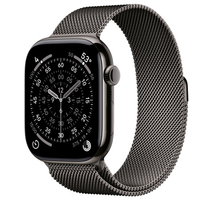 Apple Watch Series 11Â GPS + Cellular 46mmÂ Slate Titanium Case with Slate Milanese Loop - S/M