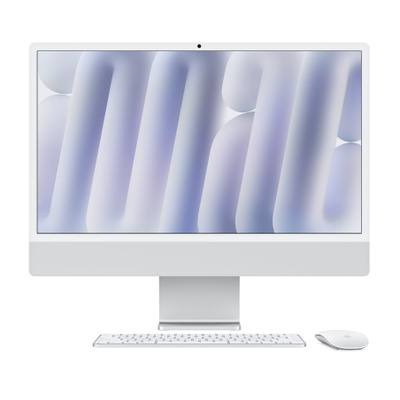 24-inch iMac with Retina 4.5K display: Apple M4 chip with 10-core CPU and 10-core GPU, 16GB, 512GB SSD - Silver