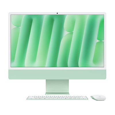24-inch iMac with Retina 4.5K display: Apple M4 chip with 10-core CPU and 10-core GPU, 16GB, 256GB SSD - Green